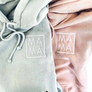 MAMA Cool Moms Club Hoodie Ash Co NWT Blush Pink